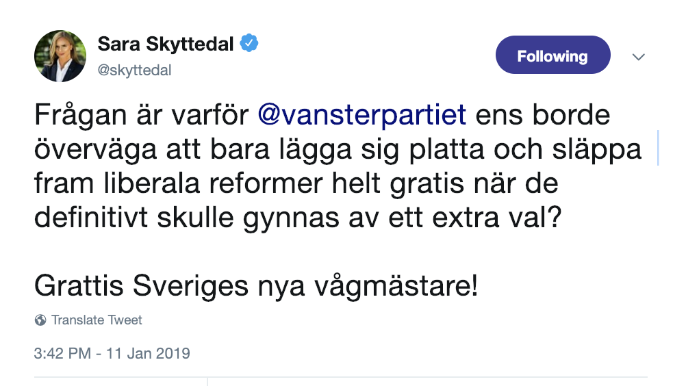 Sara Skyttedal tweet Sara Skyttedal tweet